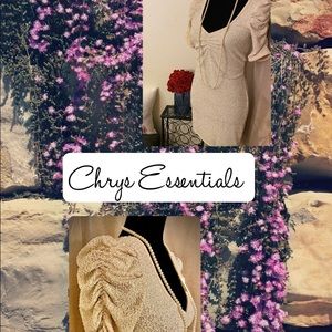 Shimmer shine off white dress